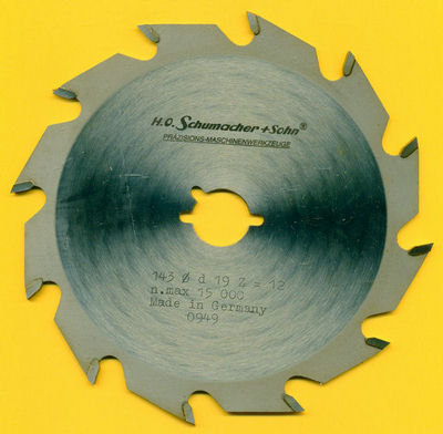 H.O. Schumacher+Sohn Hartmetallbestücktes Kreissägeblatt Standard Grobzahn Ø 143 mm, Bohrung 19 mm (3/4)