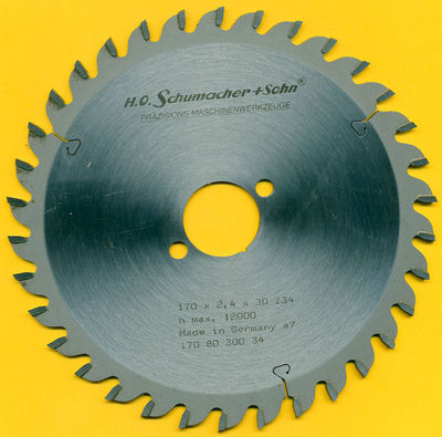 H.O. Schumacher+Sohn Hartmetallbestücktes Kreissägeblatt Standard Feinzahn Ø 170 mm, Bohrung 30 mm