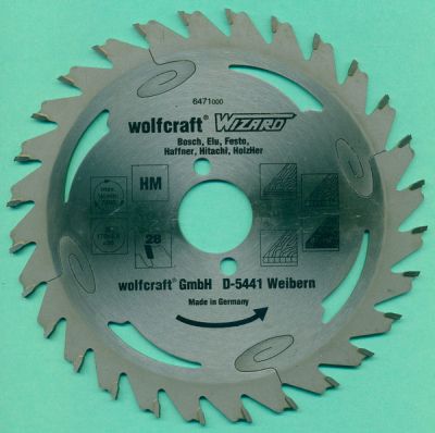wolfcraft WIZARD Serie silber Handkreissägeblatt HM Flach-Hohlzahn, Ø 170 mm, Bohrung 30 mm
